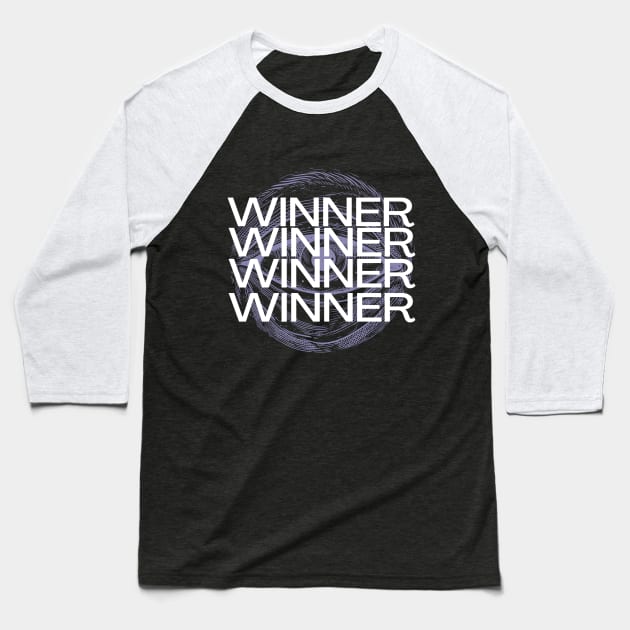 Winner Baseball T-Shirt by MegablastTeeShop